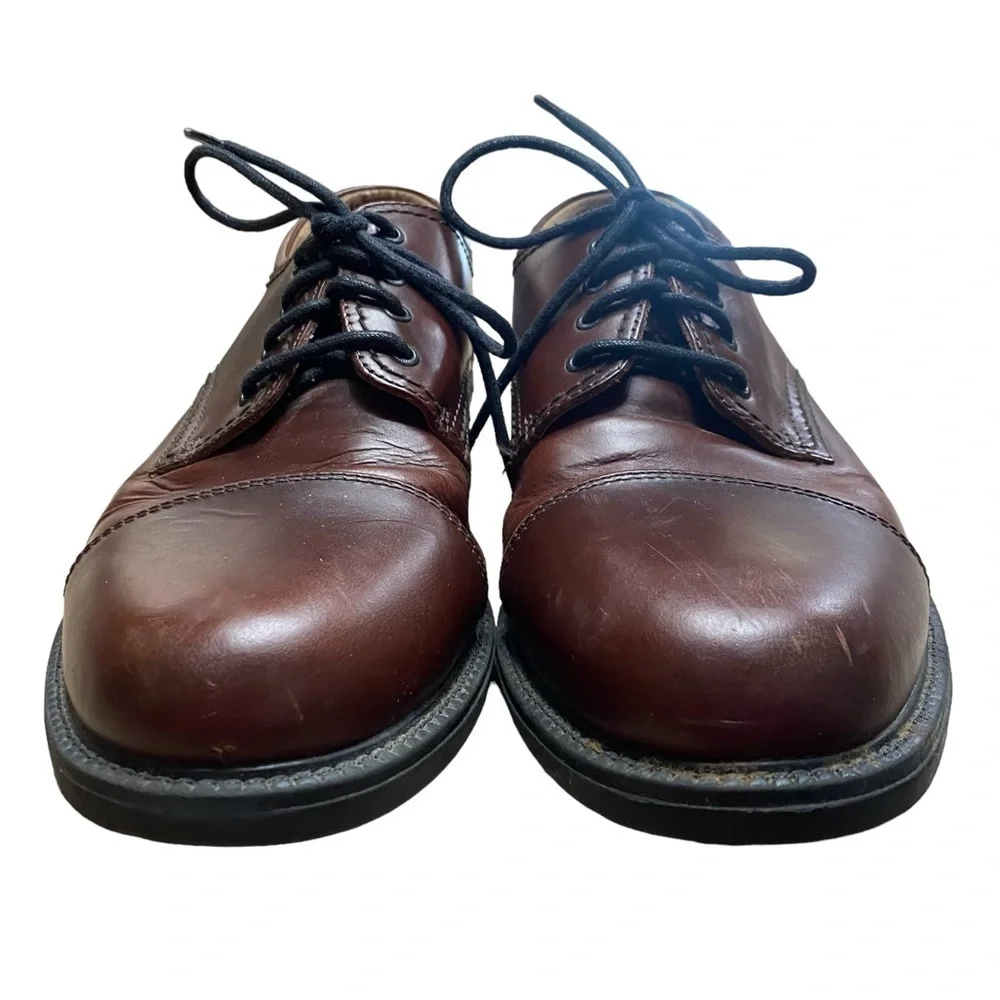Dockers Brown Leather Lace Up Oxford Dress Shoes Size 8.5
